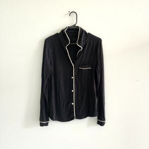 Super Soft Stars Above Button-Up Blouse